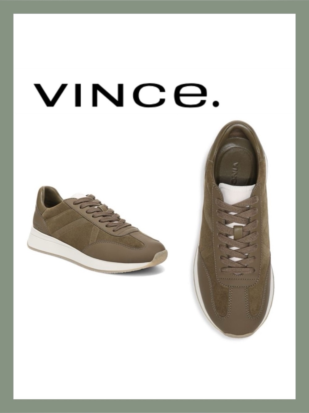 VINCE Leather Laced Sneakers Runners